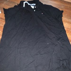 black tommy hilfiger polo